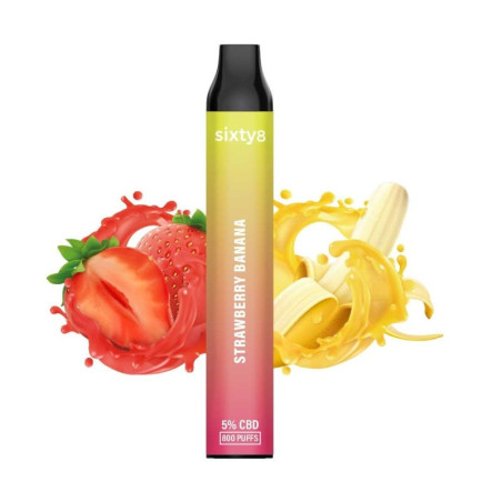 Puff pen CBD (5%) Strawberry Banana de la Sixty8 România