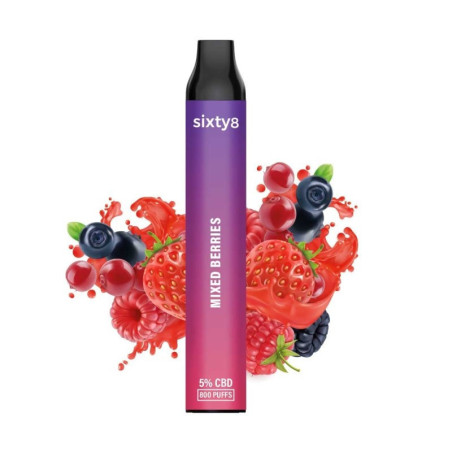 Puff pen CBD (5%) Mixed Berries de la Sixty8 România
