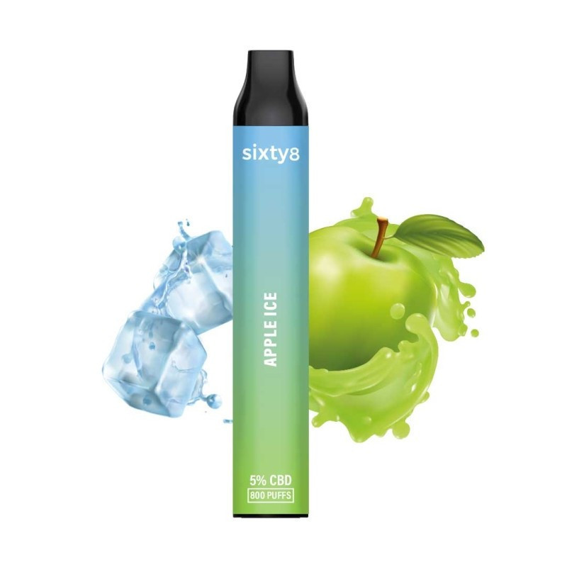 Puff pen CBD (5%) Apple Ice de la Sixty8 România