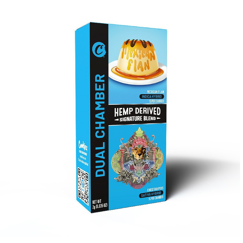 MEXICAN FLAN & CHEETAH PISS 99% 2ML VAPE CAMERĂ DUBLĂ SIGNATURE BLEND COOKIES
